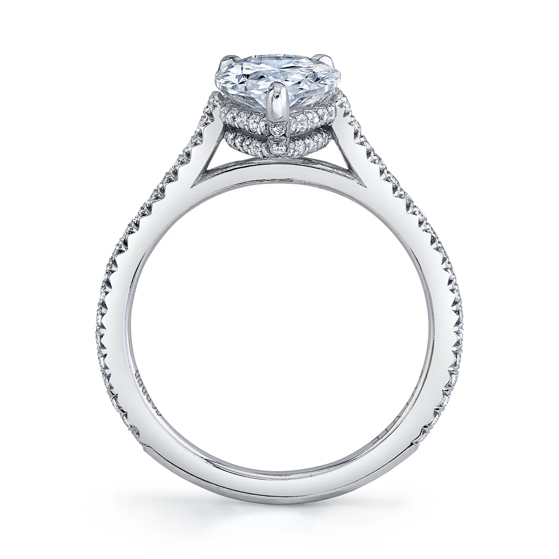 Round Cut Classic Hidden Halo Engagement Ring - Steffi - Image 3
