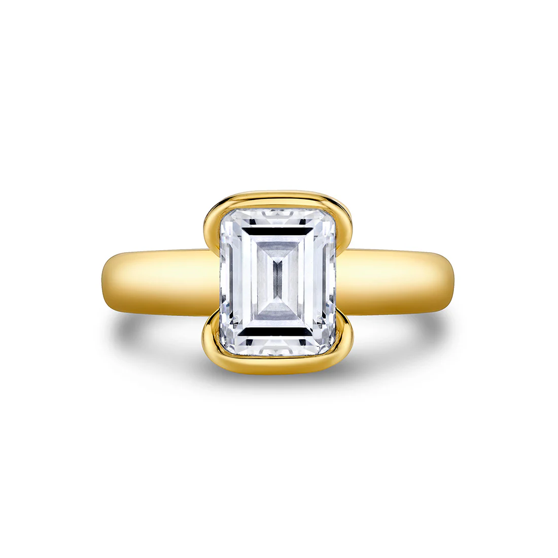 Shell Auranova Sirena Half Bezel Solitaire Engagement Ring - Aureline - Image 2