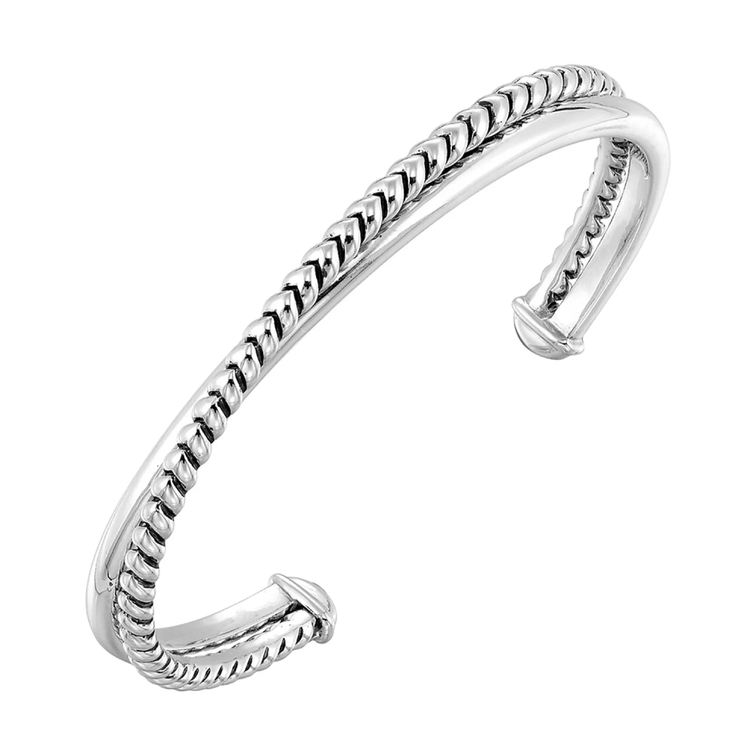 Silver Criss-Cross Bangle
