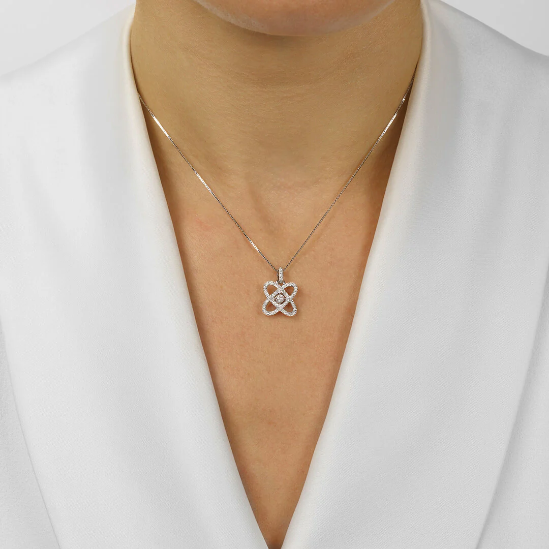 Sterling Silver Love's Crossing Diamond Pendant - Image 2