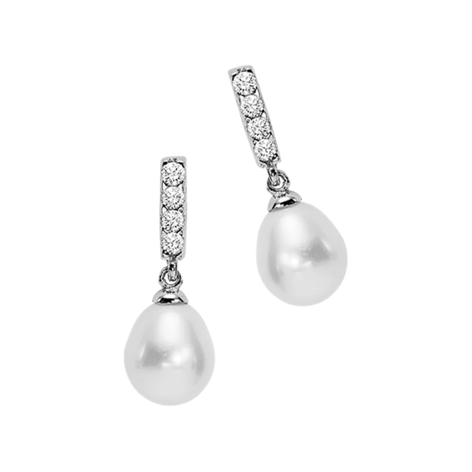 Silver Pearl Earrings