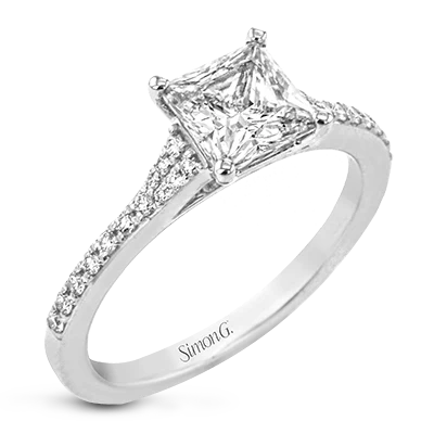 Simon G. Emerald Cut Engagement Ring Setting (0.16CTW) - Image 7