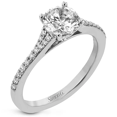 Simon G. Oval Cut Engagement Ring Setting (0.16CTW) - Image 4