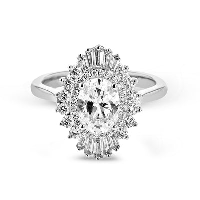 Simon G. Oval Cut Halo Engagement Ring Setting (0.66CTW) - Image 2