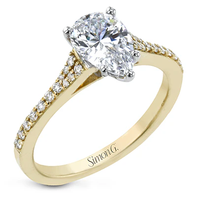 Simon G. Pear Cut Engagement Ring Setting (0.16CTW) - Image 2