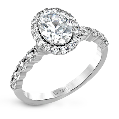 Simon G. Round Cut Halo Engagement Ring Setting (0.70CTW)
