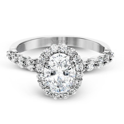 Simon G. Round Cut Halo Engagement Ring Setting (0.70CTW) - Image 2
