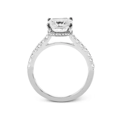Simon G. Cushion Cut Hidden Halo Engagement Ring Setting (0.35CTW) - Image 3