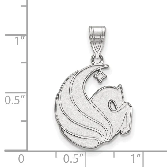 Sterling Silver Rhodium-plated LogoArt University of Central Florida Pegasus Large Pendant - Image 2