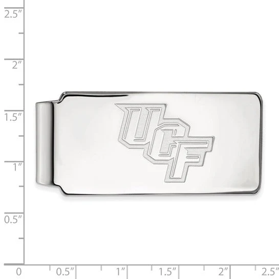 Sterling Silver Rhodium-plated LogoArt University of Central Florida U-C-F Money Clip - Image 2