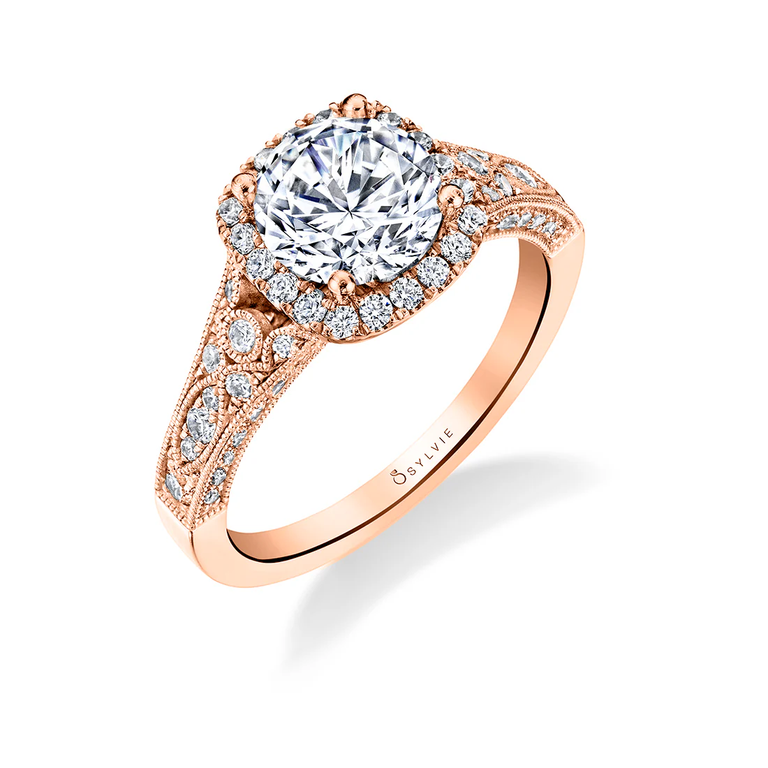 Sylvie Cheri Round Vintage Engagement Ring Setting - Image 4