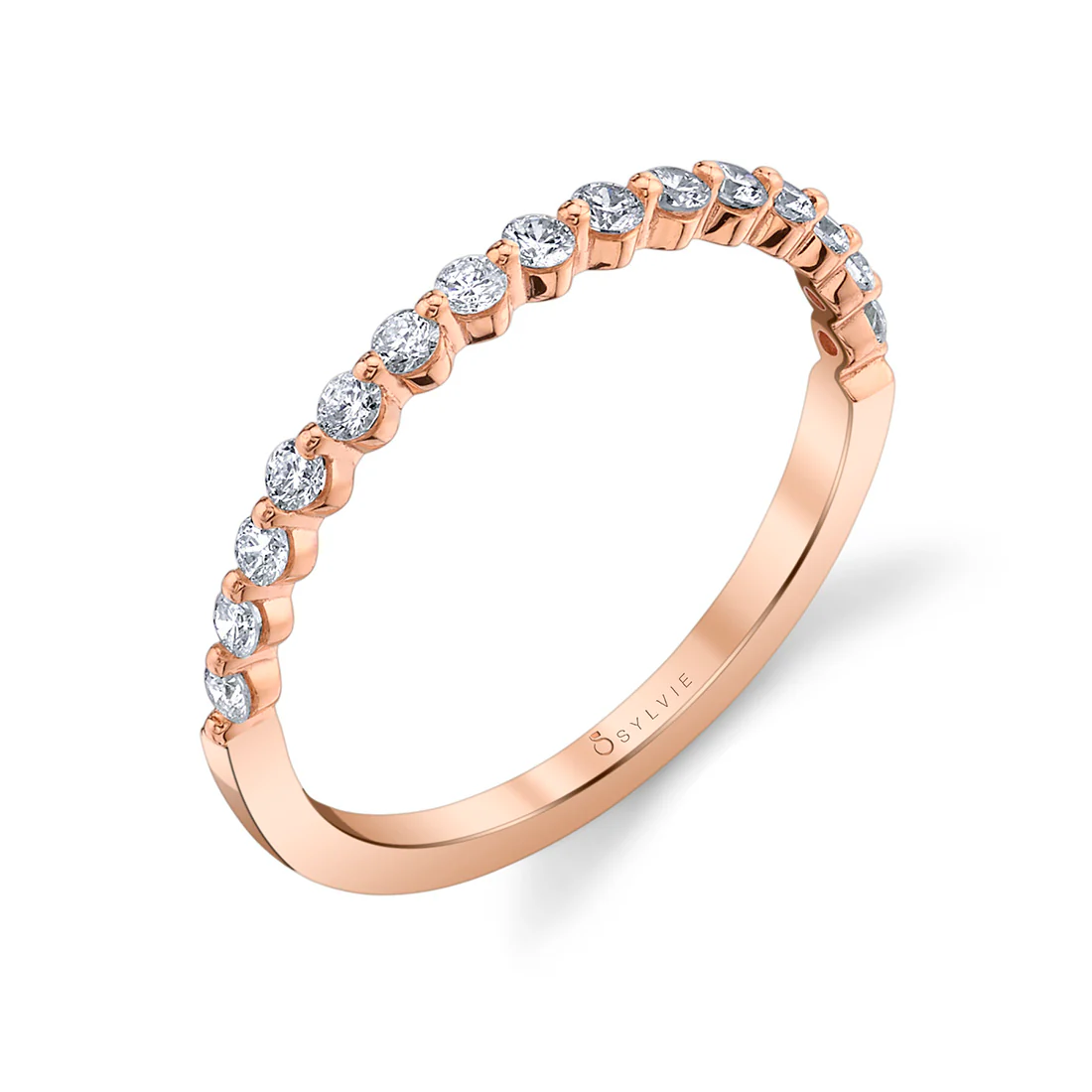 Sylvie Cerise Wedding Band Setting - Image 3