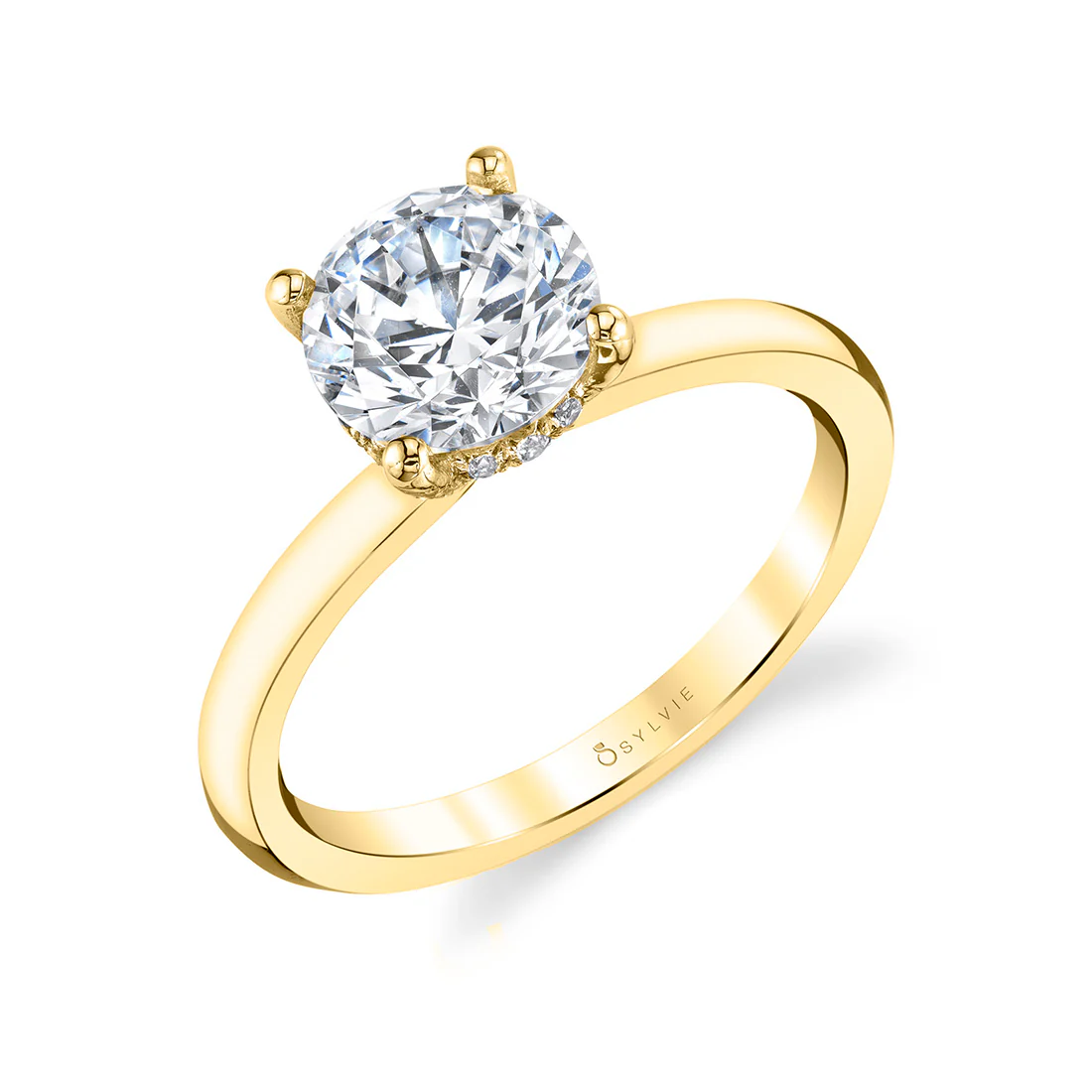 Sylvie Joanna Solitaire Engagement Ring Setting - Image 2