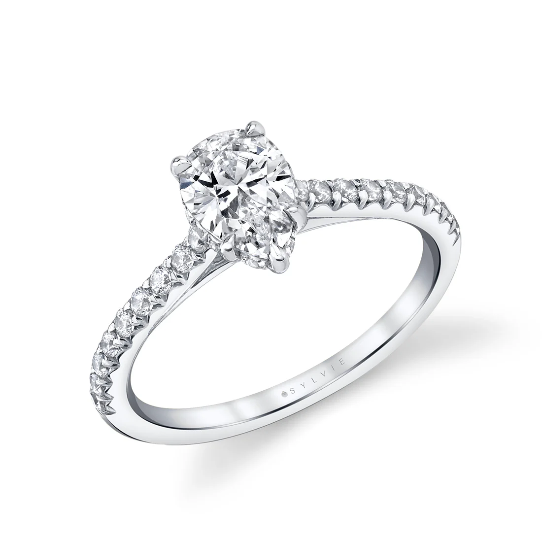 Sylvie Pear Classic Engagement Ring Setting