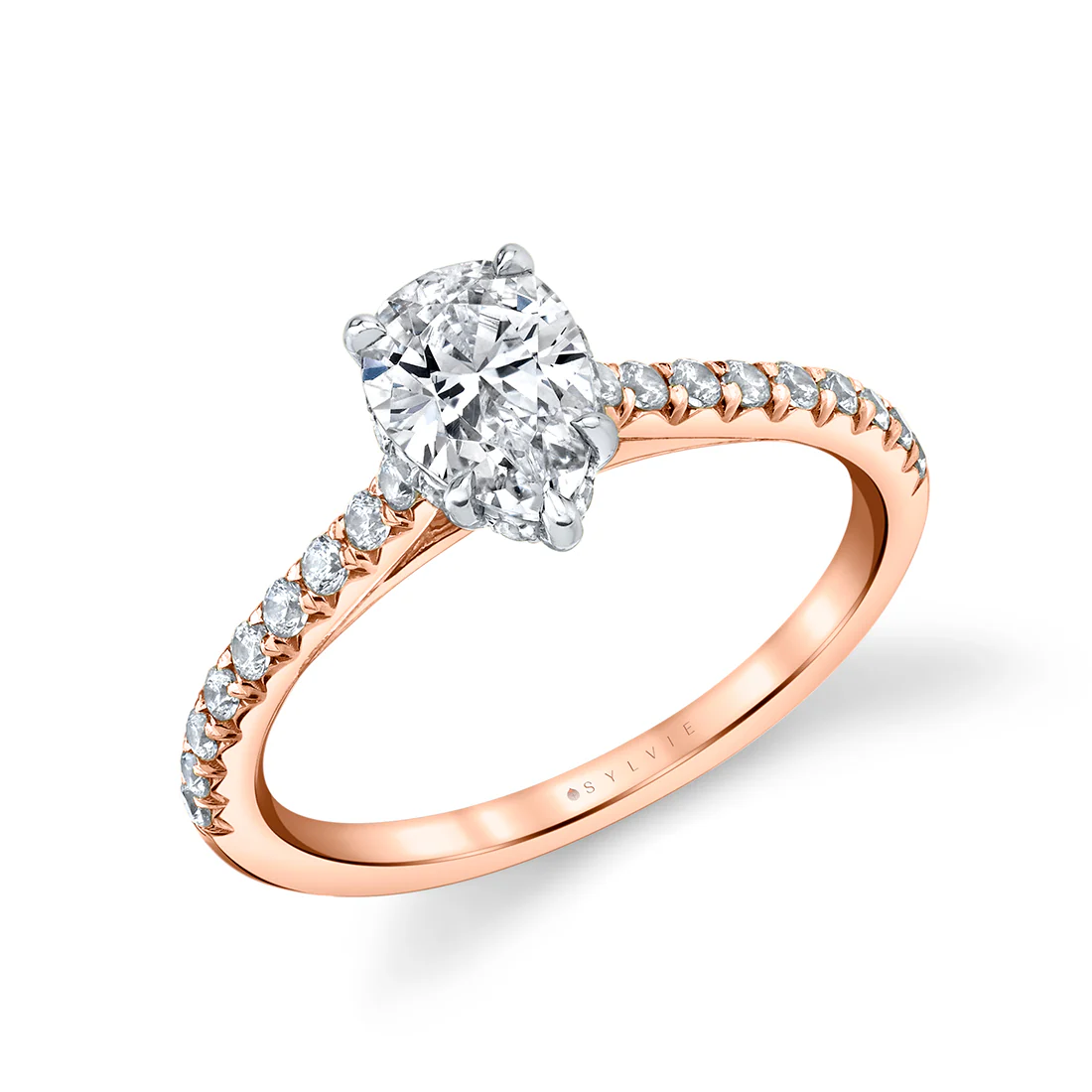 Sylvie Pear Classic Engagement Ring Setting - Image 3