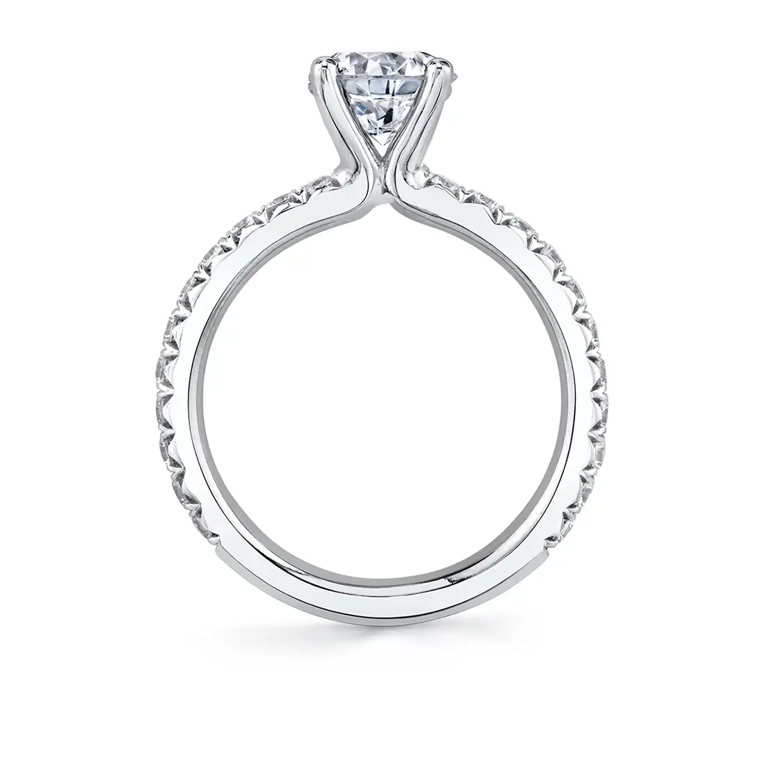 Sylvie Vanessa Round Classic Engagement Ring Setting - Image 4