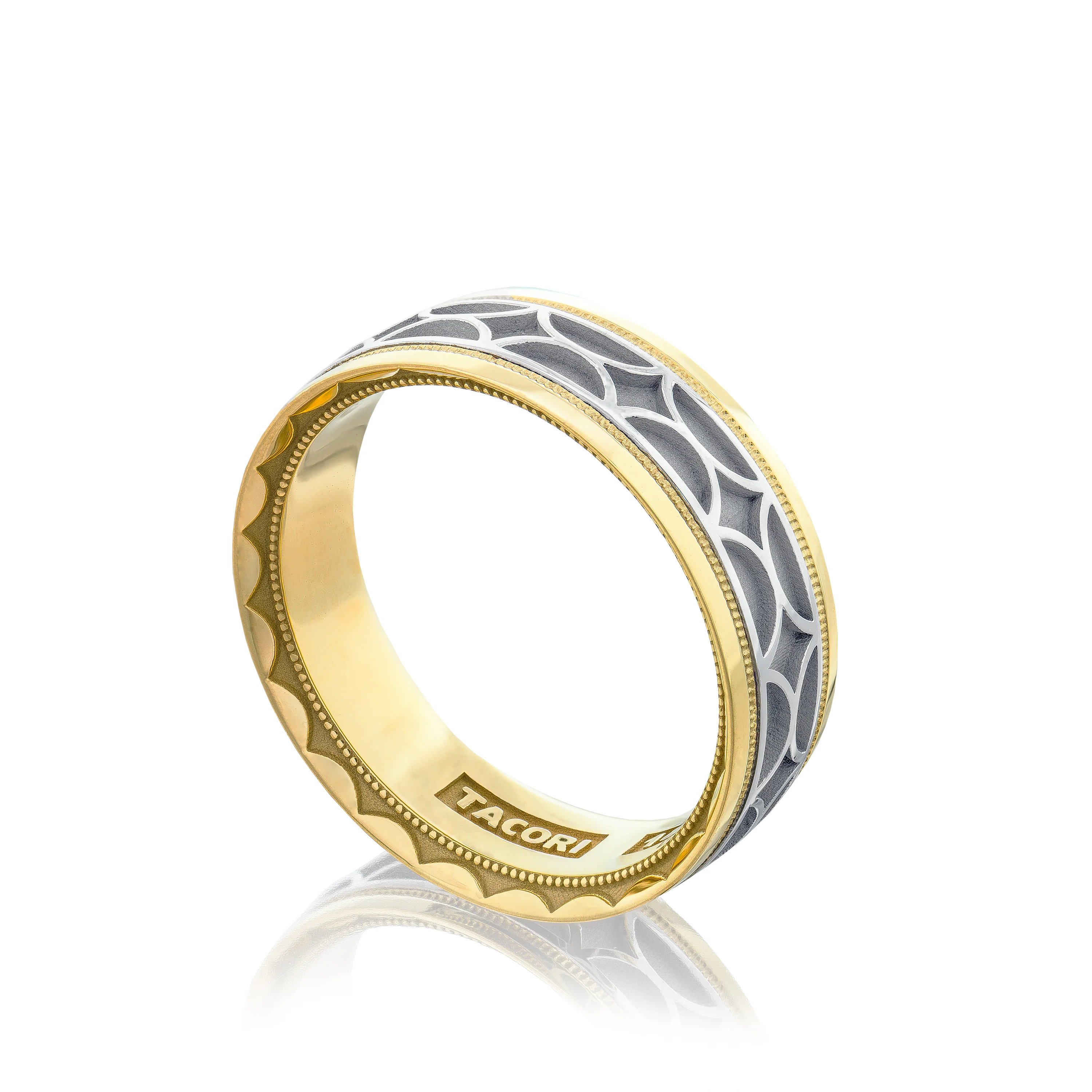 Tacori Two Tone Sculpted Crescent Wedding Band 7mm - Image 3