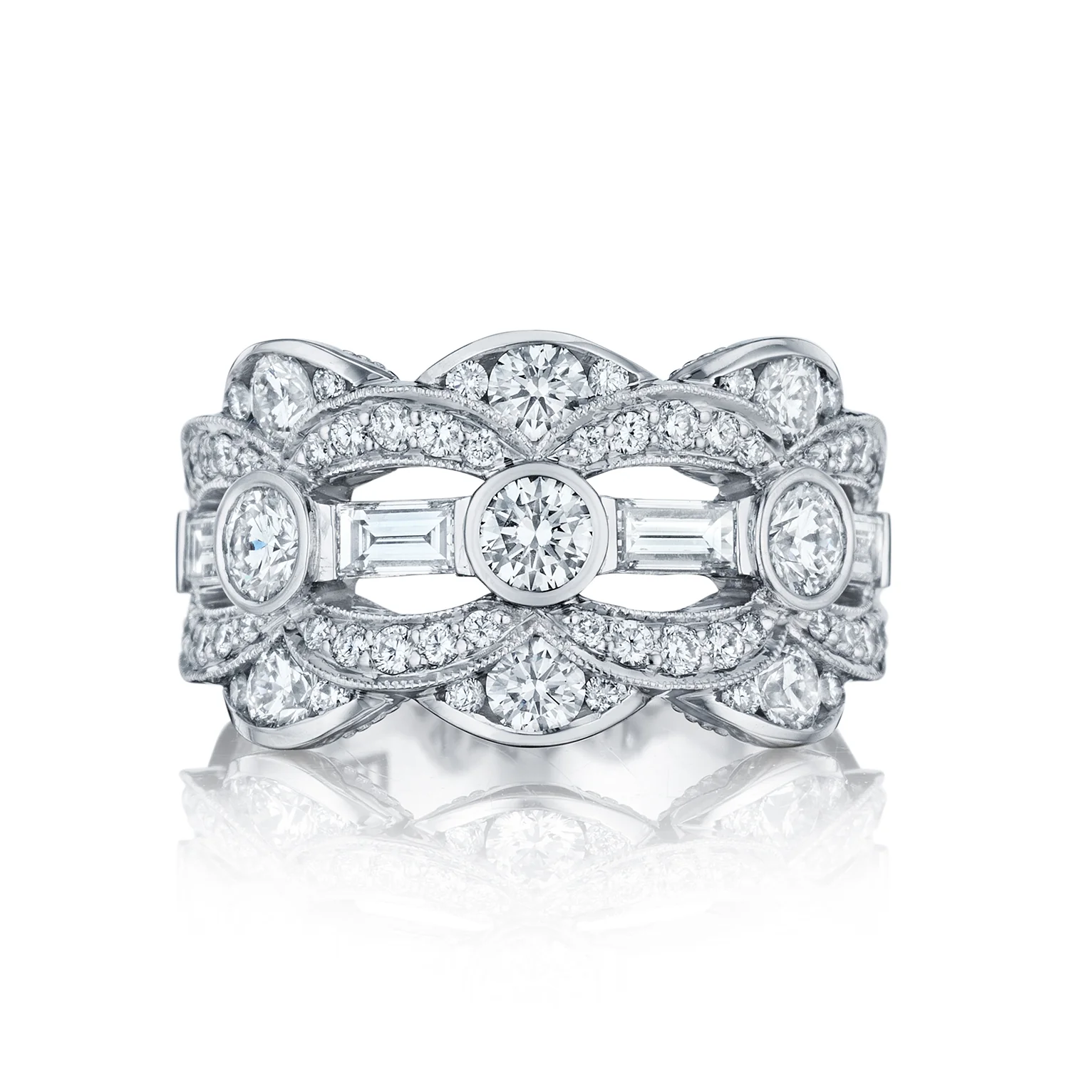 Tacori Adoration 18k White Gold Diamond Wedding Band (1.91 CTW) - Image 2