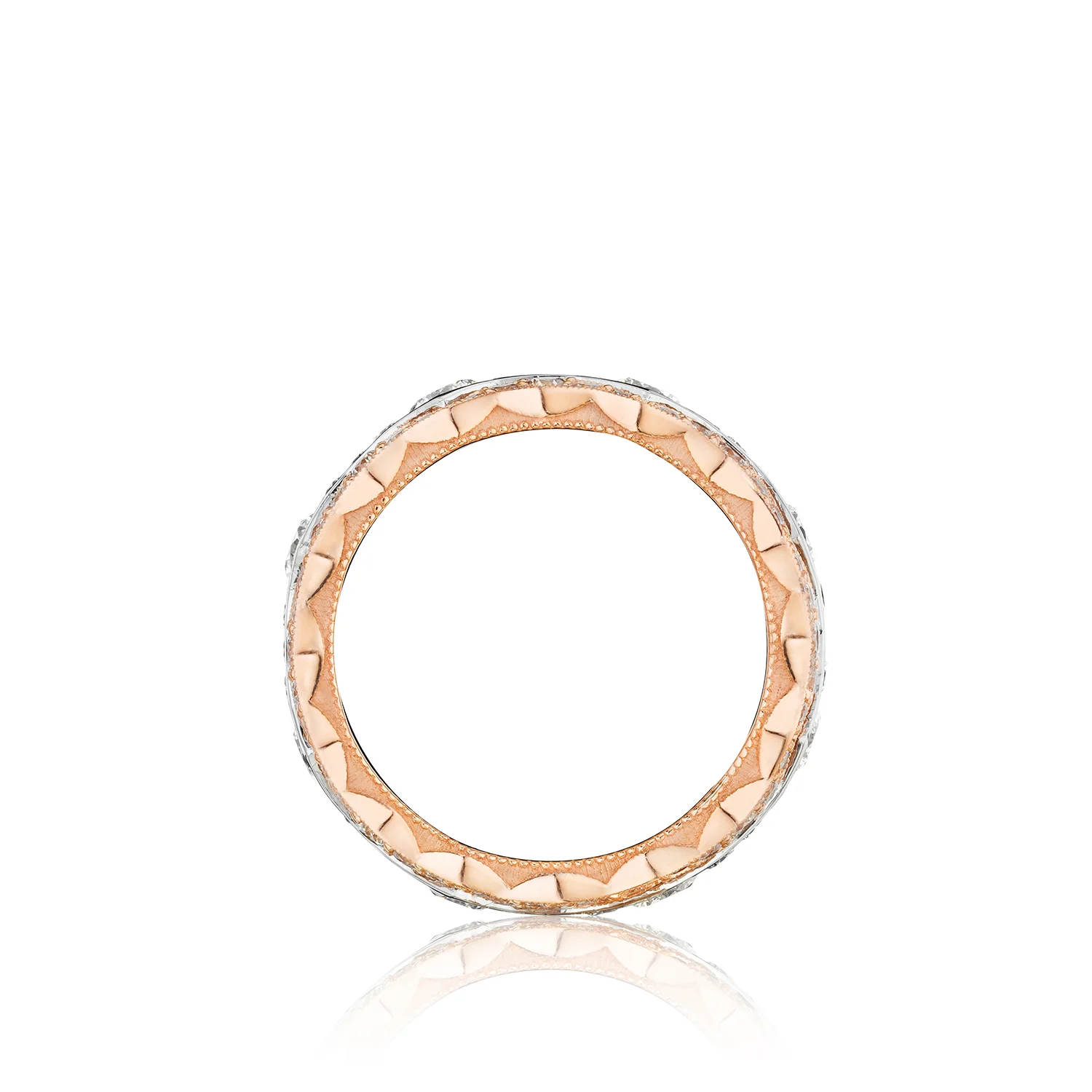 Tacori Adoration 18k White & Rose Gold Diamond Wedding Band (2.53 CTW) - Image 4