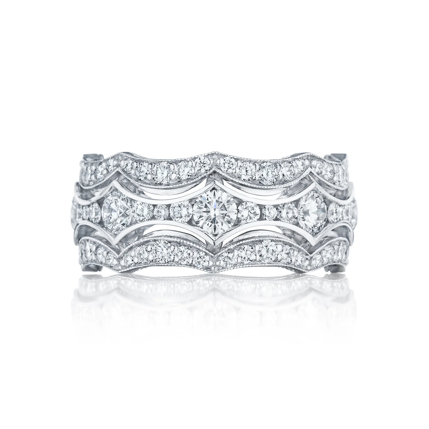 Tacori Adoration 18k White Gold Diamond Wedding Band (2.53 CTW) - Image 2