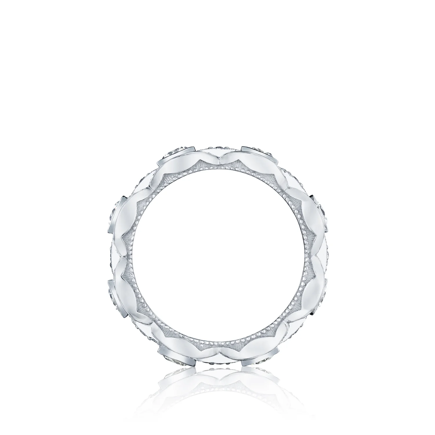 Tacori Adoration 18k  White Gold Diamond Wedding Band (4.36 CTW) - Image 3