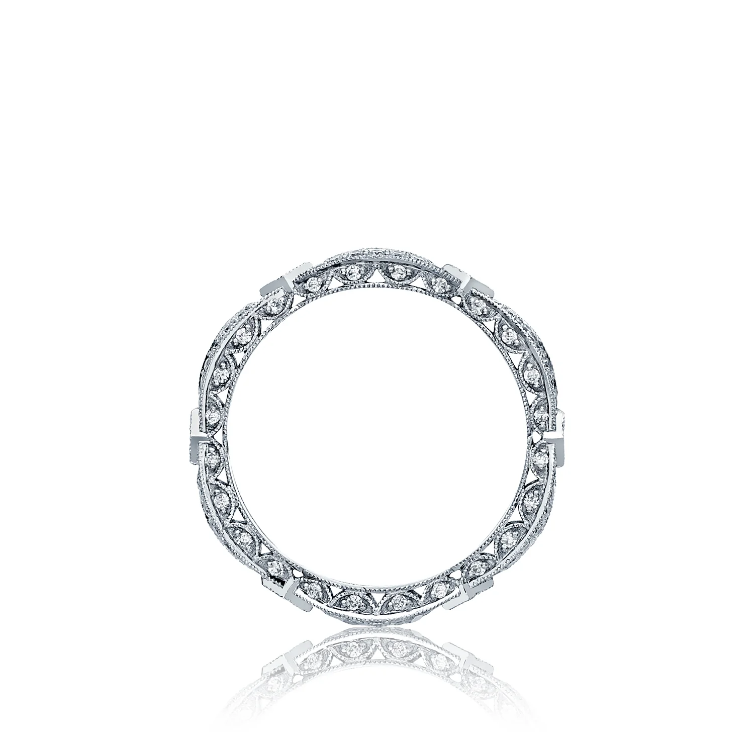 Tacori Ribbon 18k White Gold Diamond Wedding Band (0.61 CTW) - Image 2