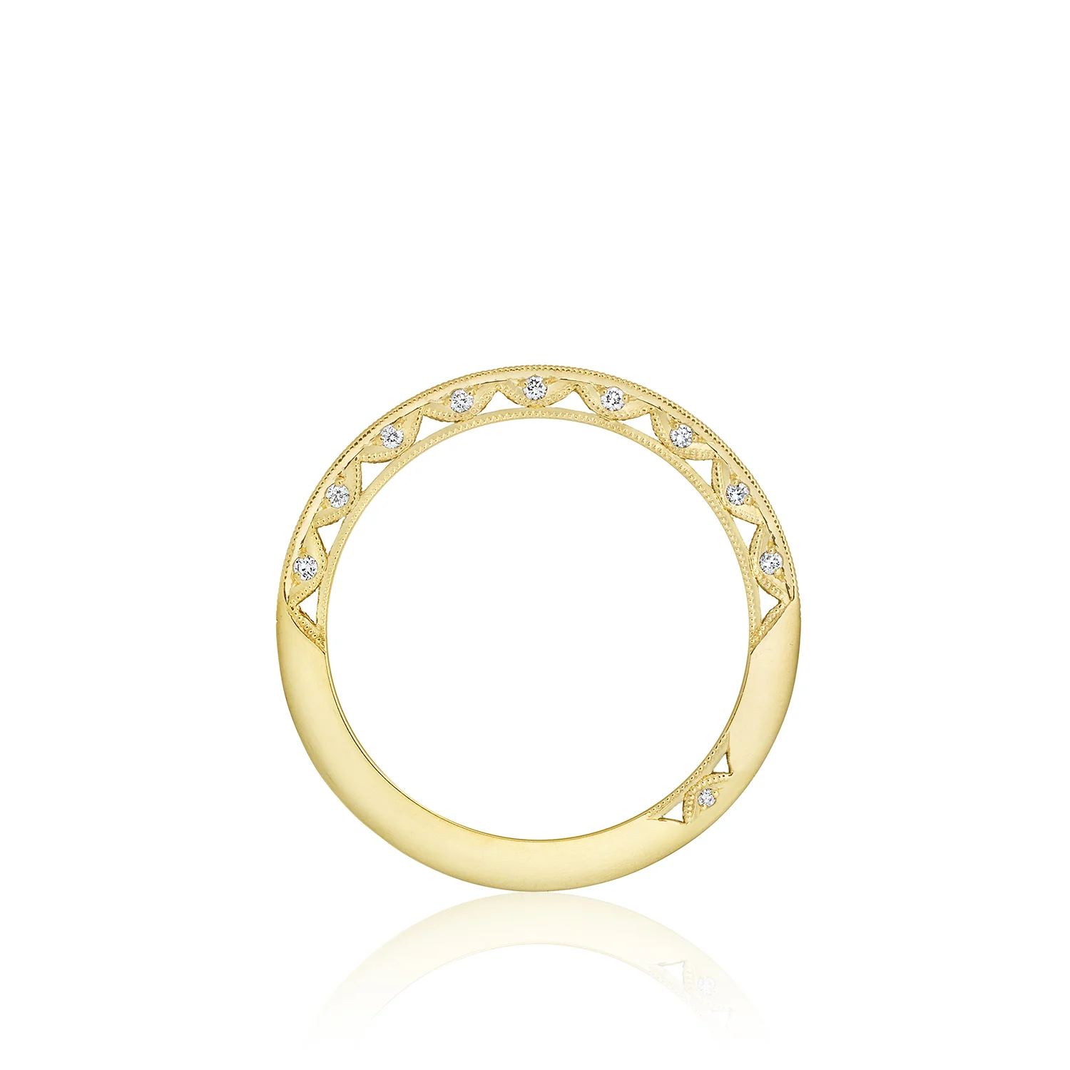 Tacori 18k Yellow Gold Classic Crescent Diamond Wedding Band (0.22 CTW) - Image 3