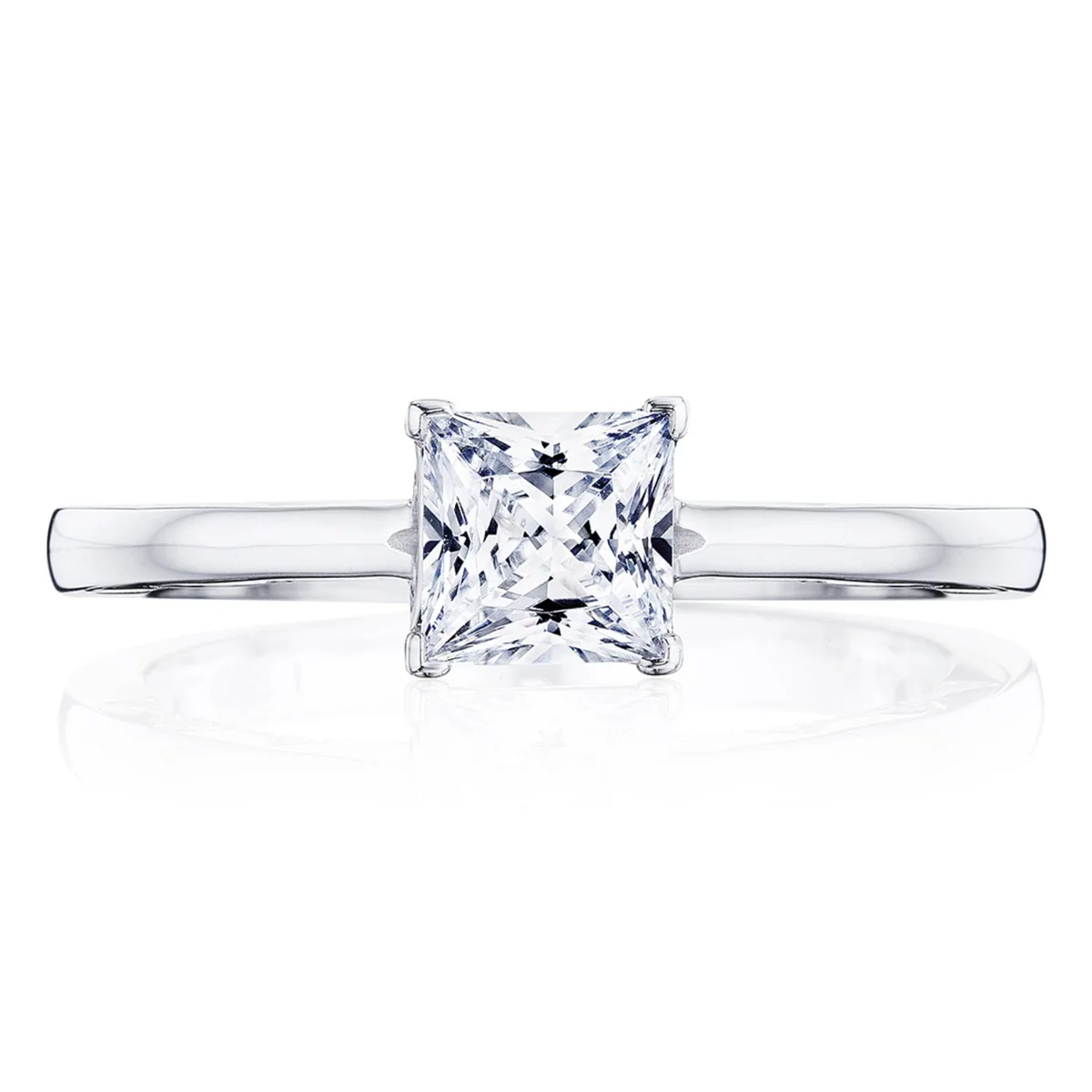 Tacori 14k White Gold Coastal Crescent Collection Classic Engagement Ring Setting 0.06CTW - Image 4