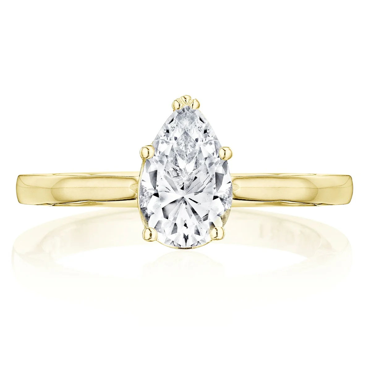 Tacori 14k Yellow Gold Coastal Crescent Collection Classic Engagement Ring Setting 0.06CTW - Image 2