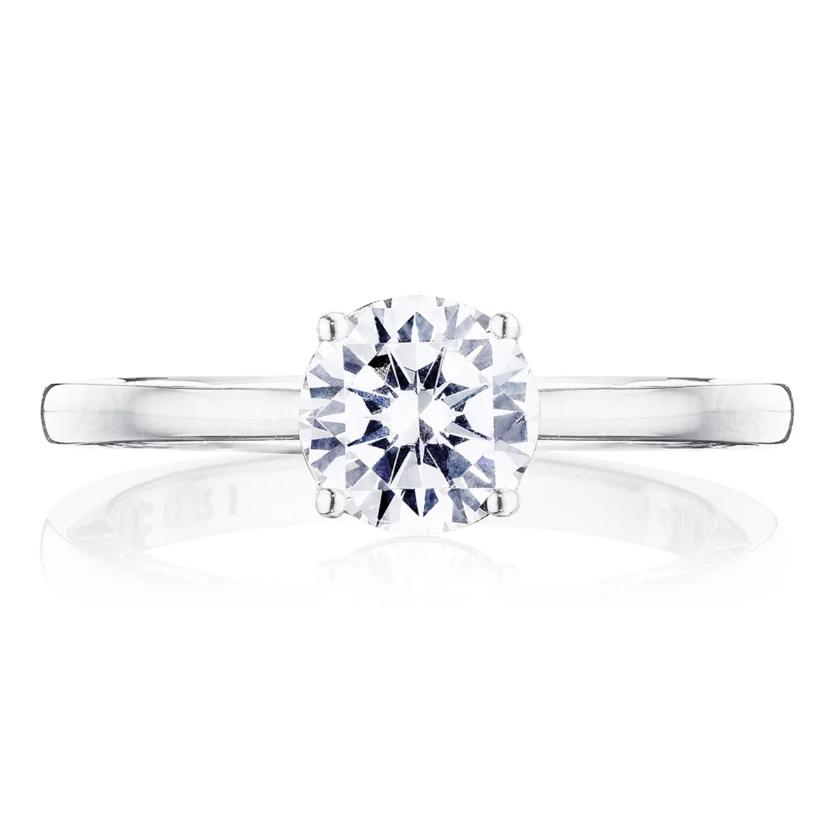Tacori 14k White Gold Coastal Crescent Collection Engagement Ring Setting - Image 3