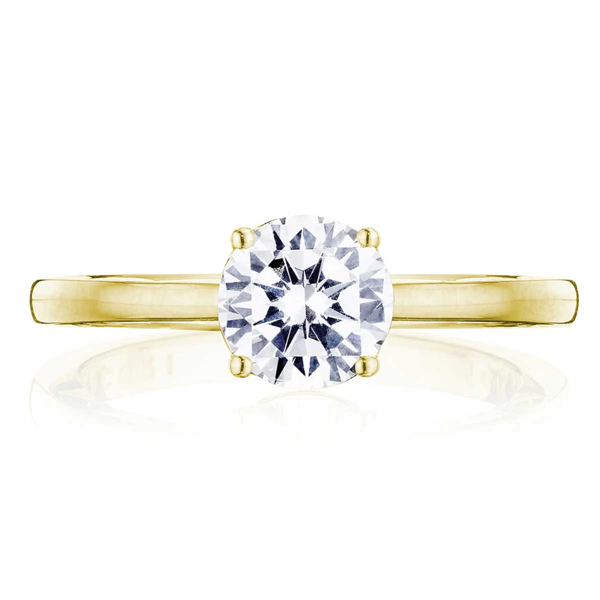 Tacori 14k Yellow Gold Coastal Crescent Collection Engagement Ring Setting - Image 7