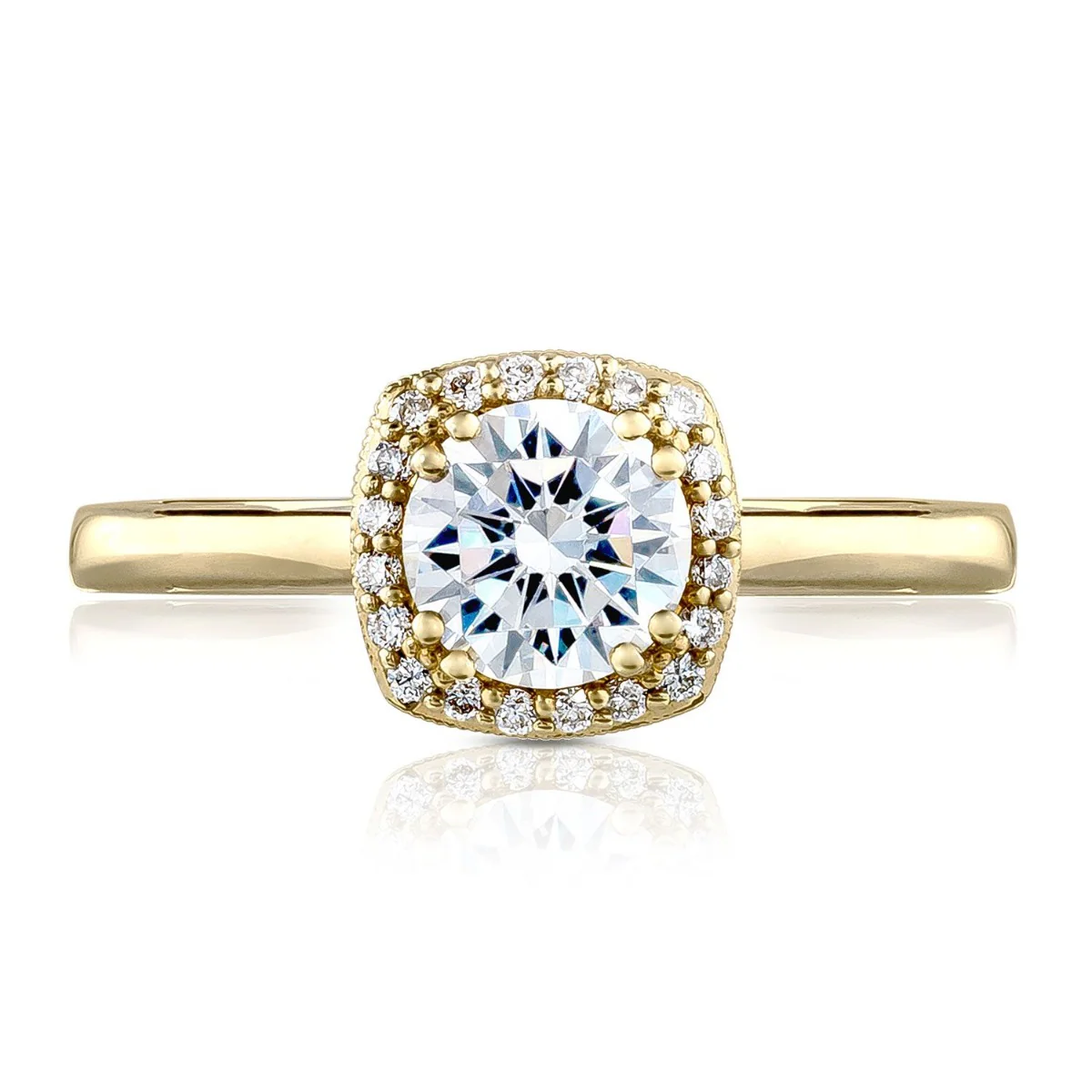 Tacori 14k Yellow Gold Coastal Crescent Collection Engagement Ring Setting 0.17CTW - Image 5