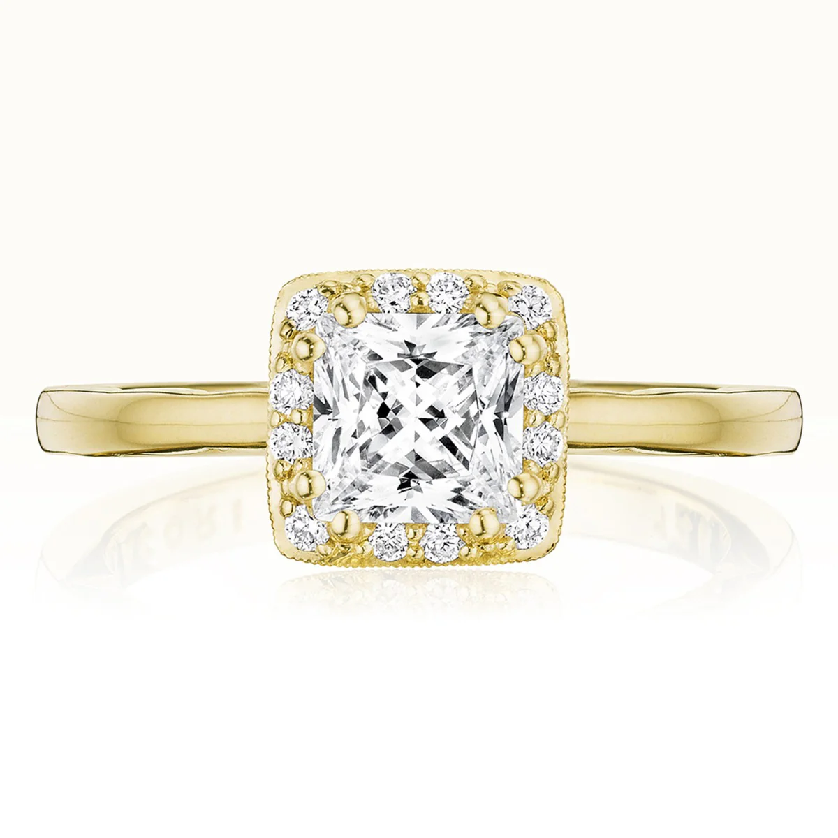 Tacori 14k Yellow Gold Coastal Crescent Collection Classic Engagement Ring Setting 0.15CTW - Image 10