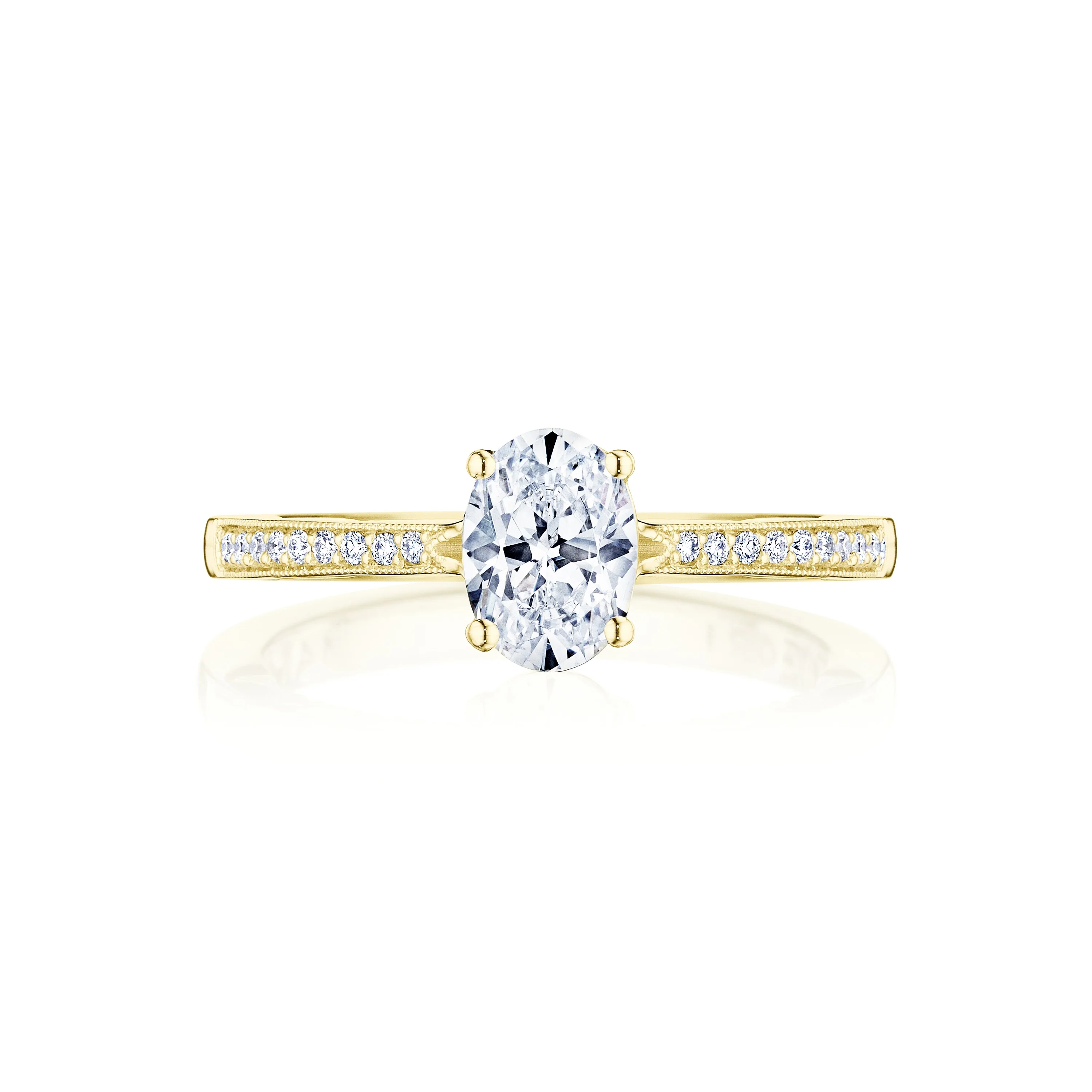 Tacori 14k Yellow Gold Coastal Crescent Collection Classic Engagement Ring Setting 0.14CTW