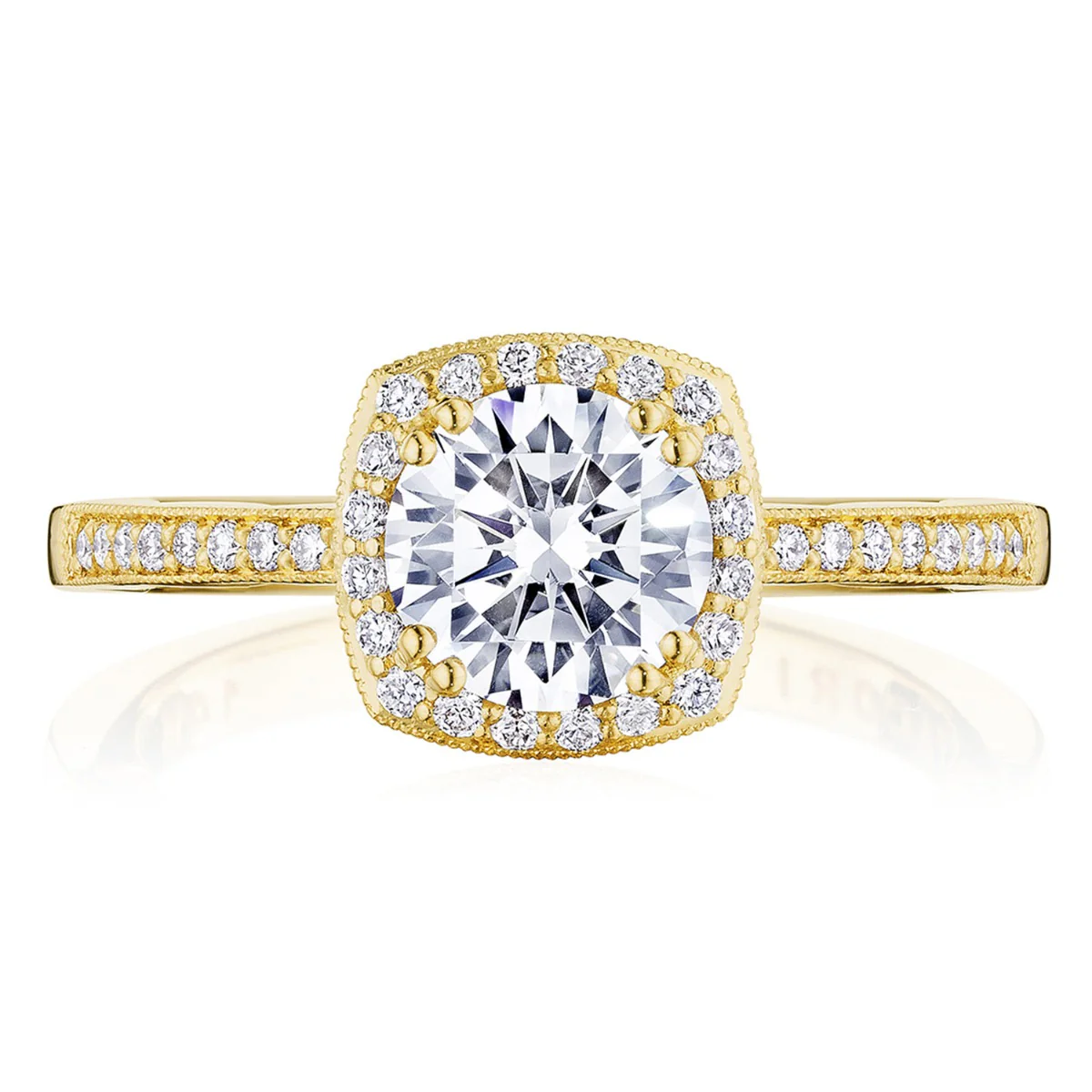 Tacori 14k Yellow Gold Coastal Crescent Collection Classic Engagement Ring Setting 0.25CTW - Image 8