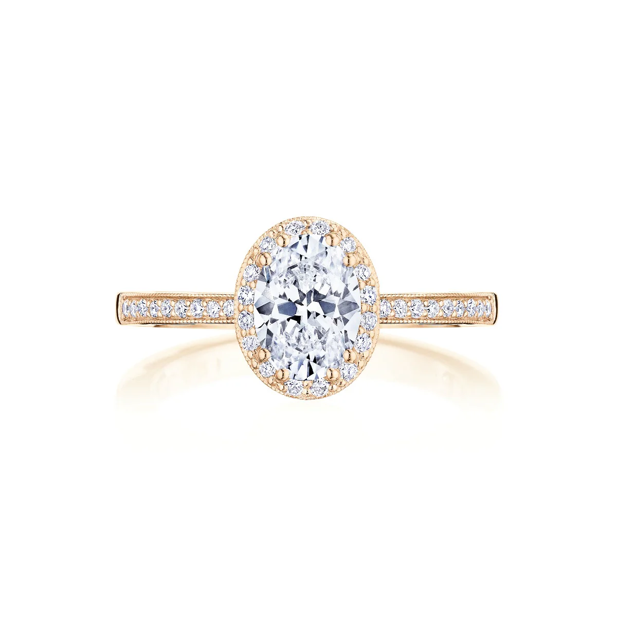 Tacori 14k Rose Gold Coastal Crescent Collection Classic Engagement Ring Setting 0.23CTW - Image 5