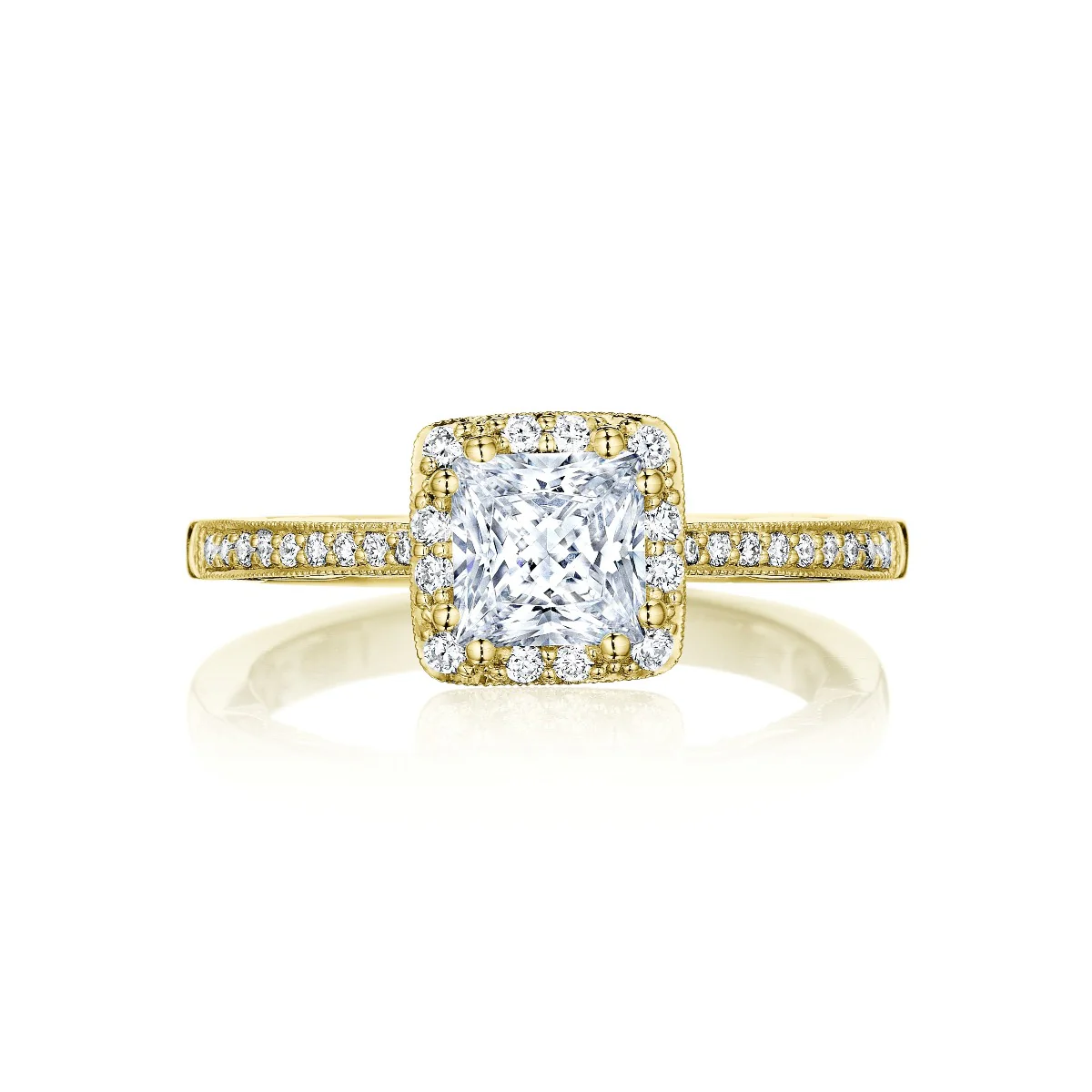 Tacori 14k Yellow Gold Coastal Crescent Collection Classic Engagement Ring Setting 0.23CTW - Image 7