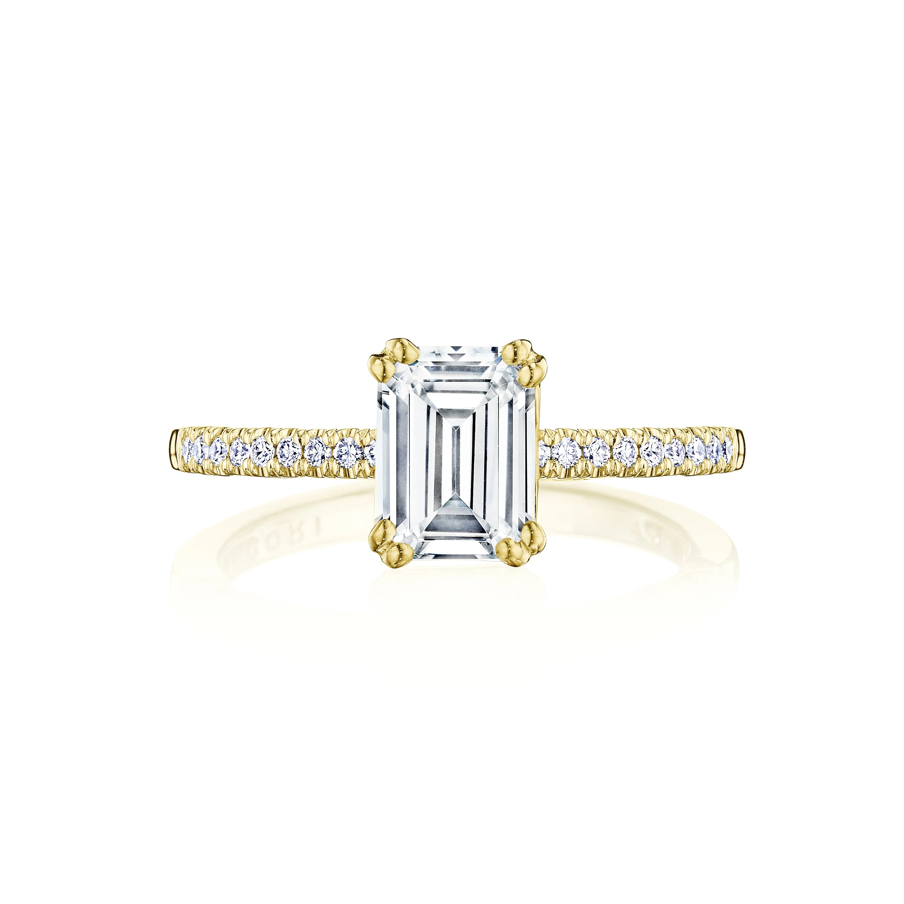 Tacori 14k Yellow Gold Coastal Crescent Collection Classic Engagement Ring Setting 0.16CTW