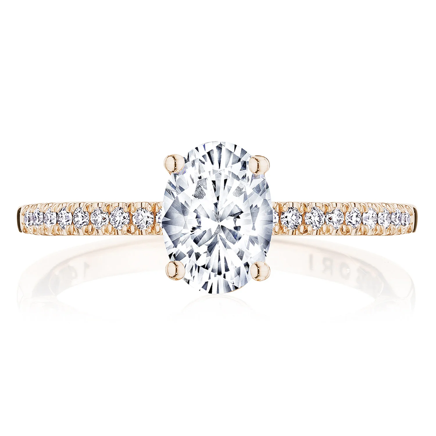Tacori 14k Rose Gold Coastal Crescent Collection Classic Engagement Ring Setting 0.16CTW