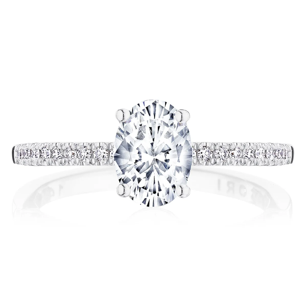 Tacori 14k White Gold Coastal Crescent Collection Classic Engagement Ring Setting 0.16CTW - Image 10