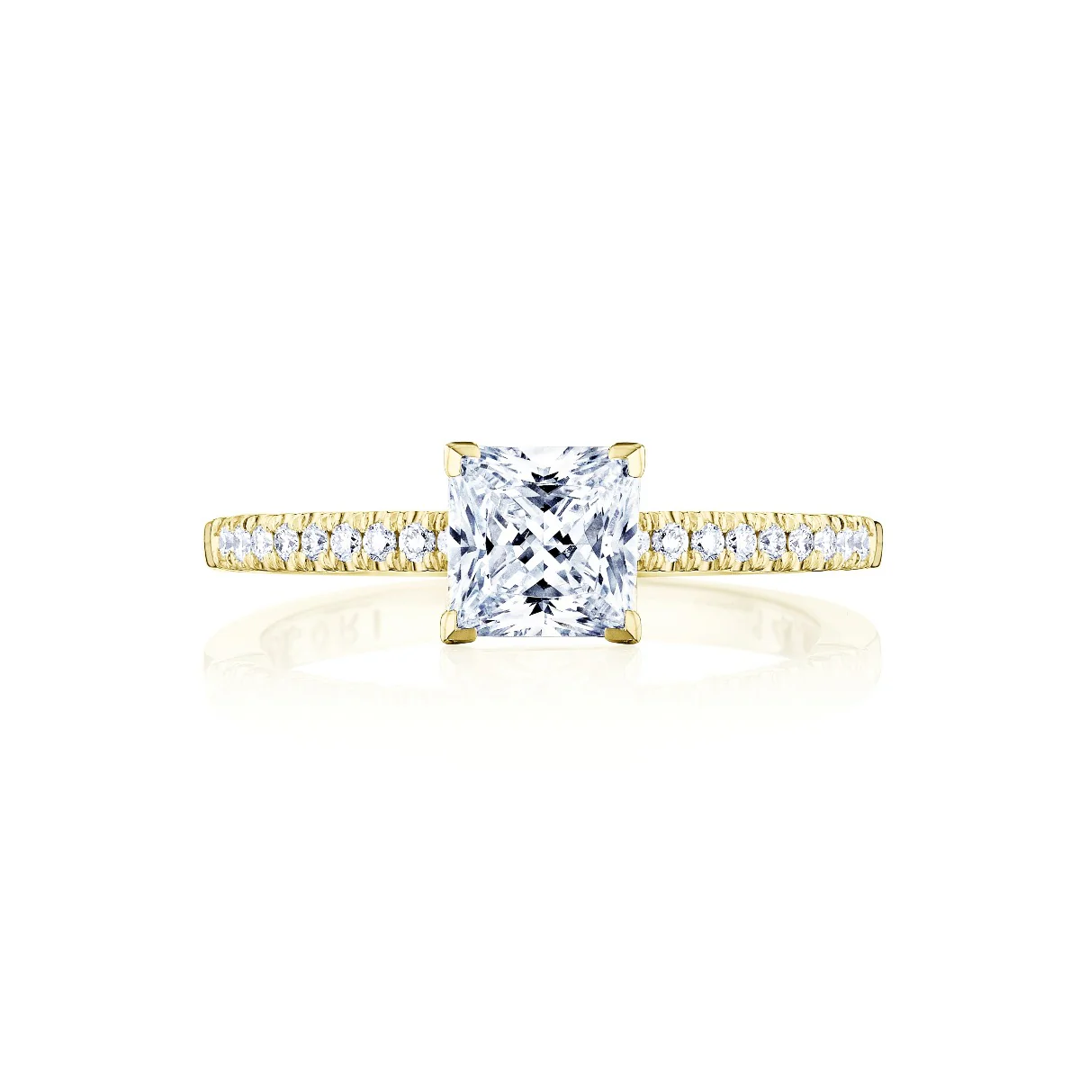 Tacori 14k Yellow Gold Coastal Crescent Collection Classic Engagement Ring Setting 0.16CTW - Image 2