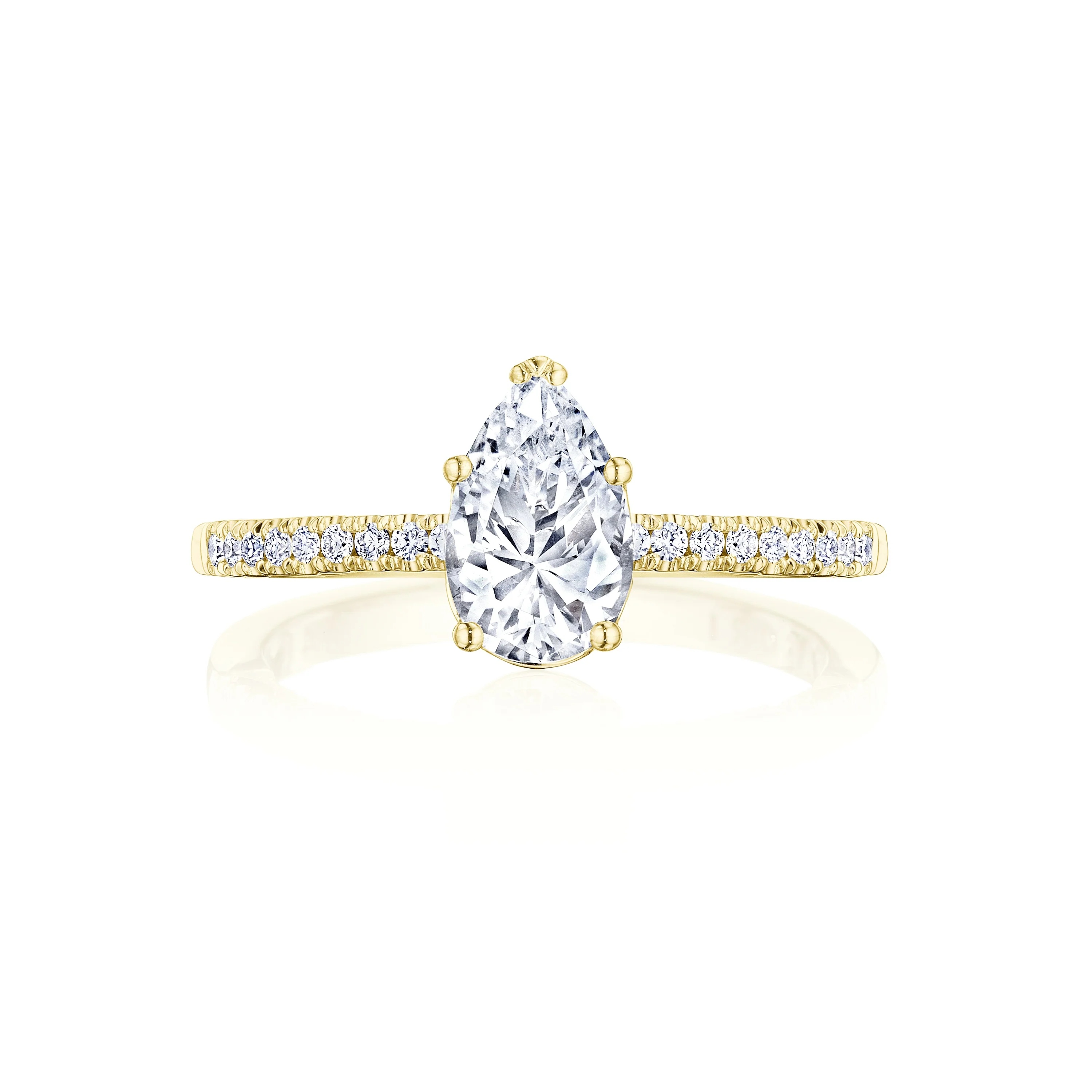 Tacori 14k Yellow Gold Coastal Crescent Collection Classic Engagement Ring Setting 0.16CTW
