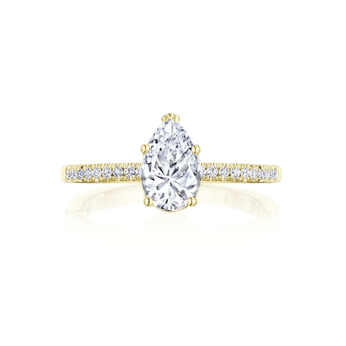 Tacori 14k Yellow Gold Coastal Crescent Collection Classic Engagement Ring Setting 0.16CTW - Image 3