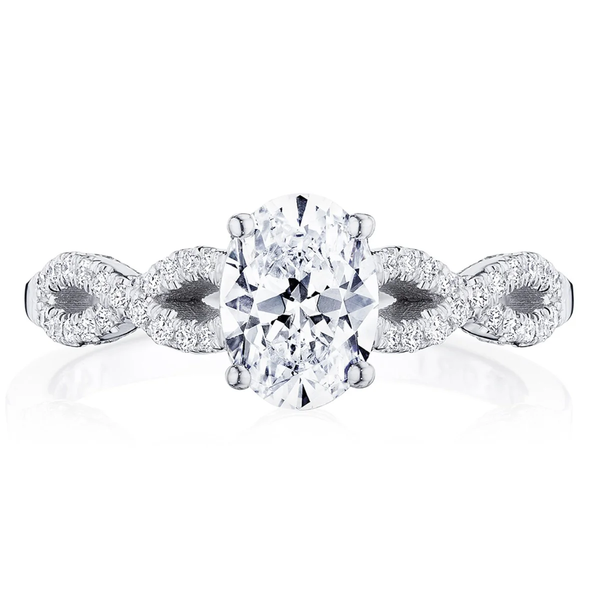 Tacori 14k White Gold Coastal Crescent Collection Classic Engagement Ring Setting 0.25CTW - Image 2