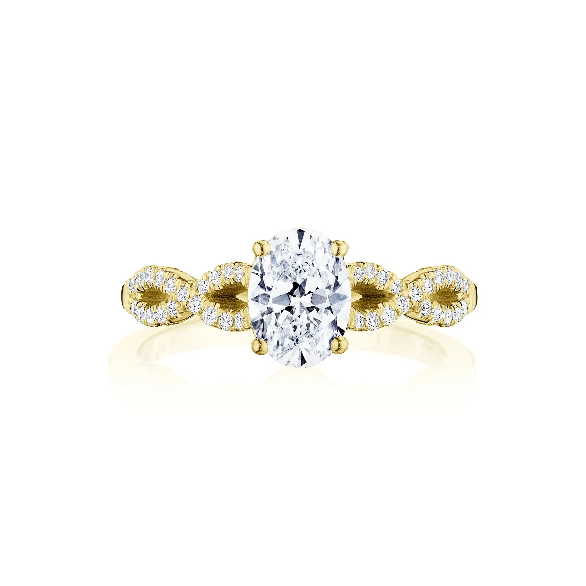 Tacori 14k Yellow Gold Coastal Crescent Collection Classic Engagement Ring Setting 0.25CTW - Image 3