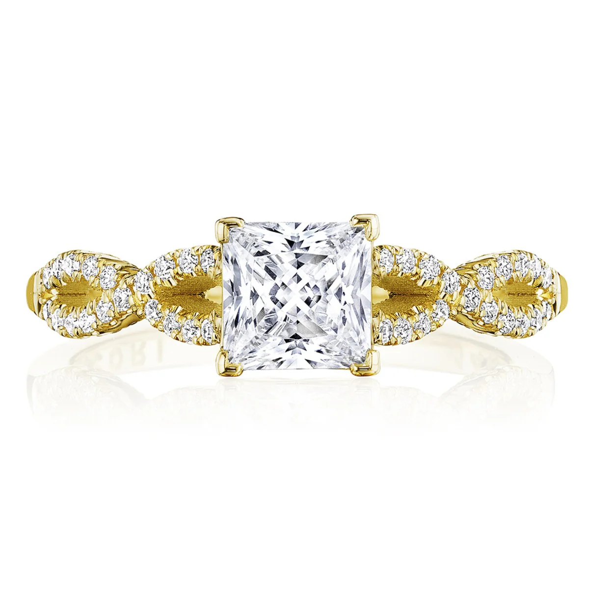 Tacori 14k Yellow Gold Coastal Crescent Collection Classic Engagement Ring Setting 0.25CTW - Image 3