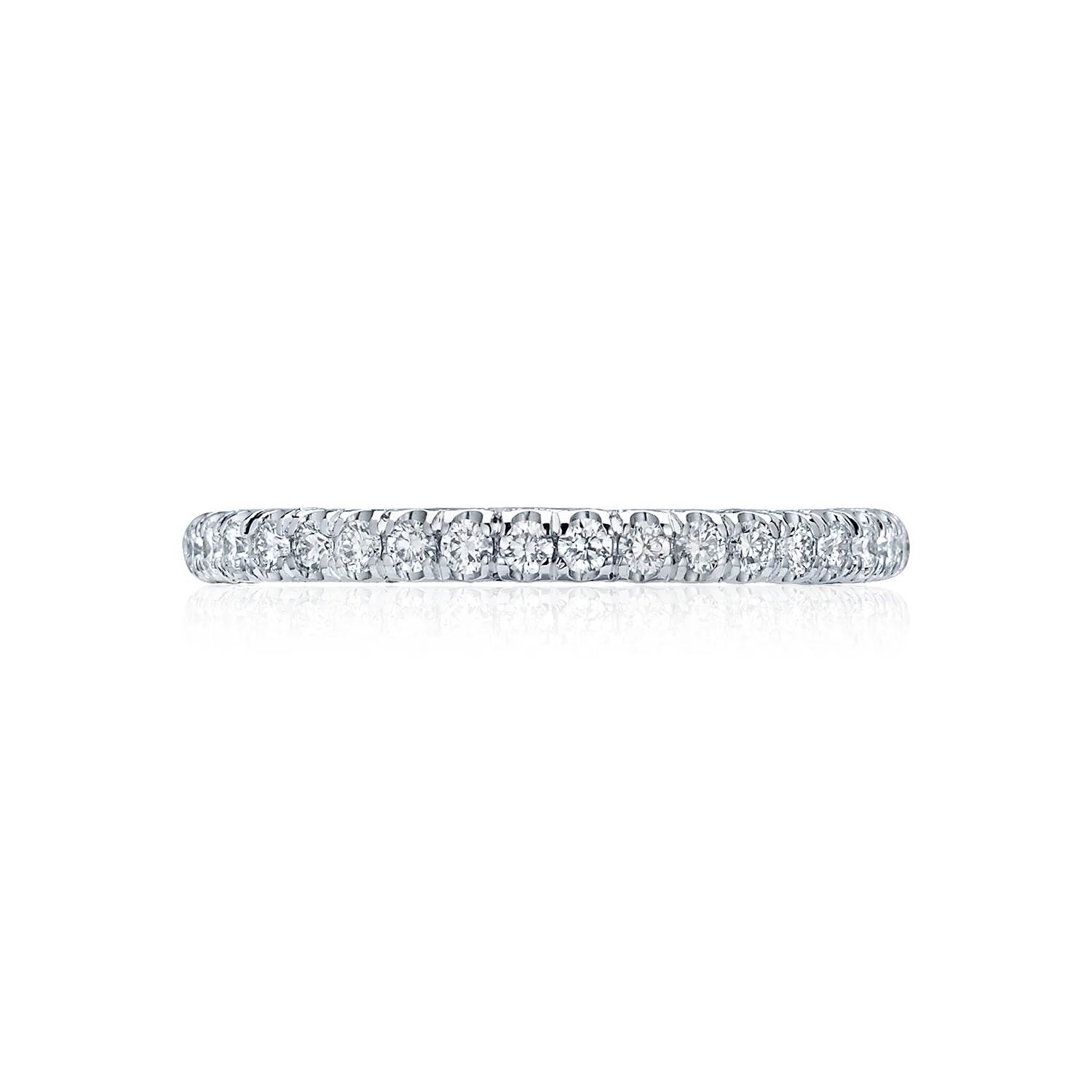 Tacori 18k White Gold Petite Crescent Diamond Wedding Band (0.37 CTW)