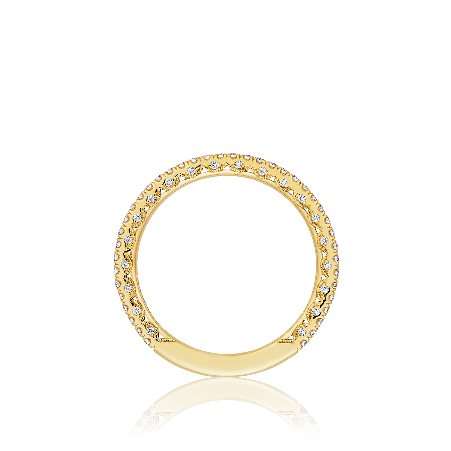 Tacori 18k Rose Gold Petite Crescent Diamond Wedding Band (0.37 CTW) - Image 2