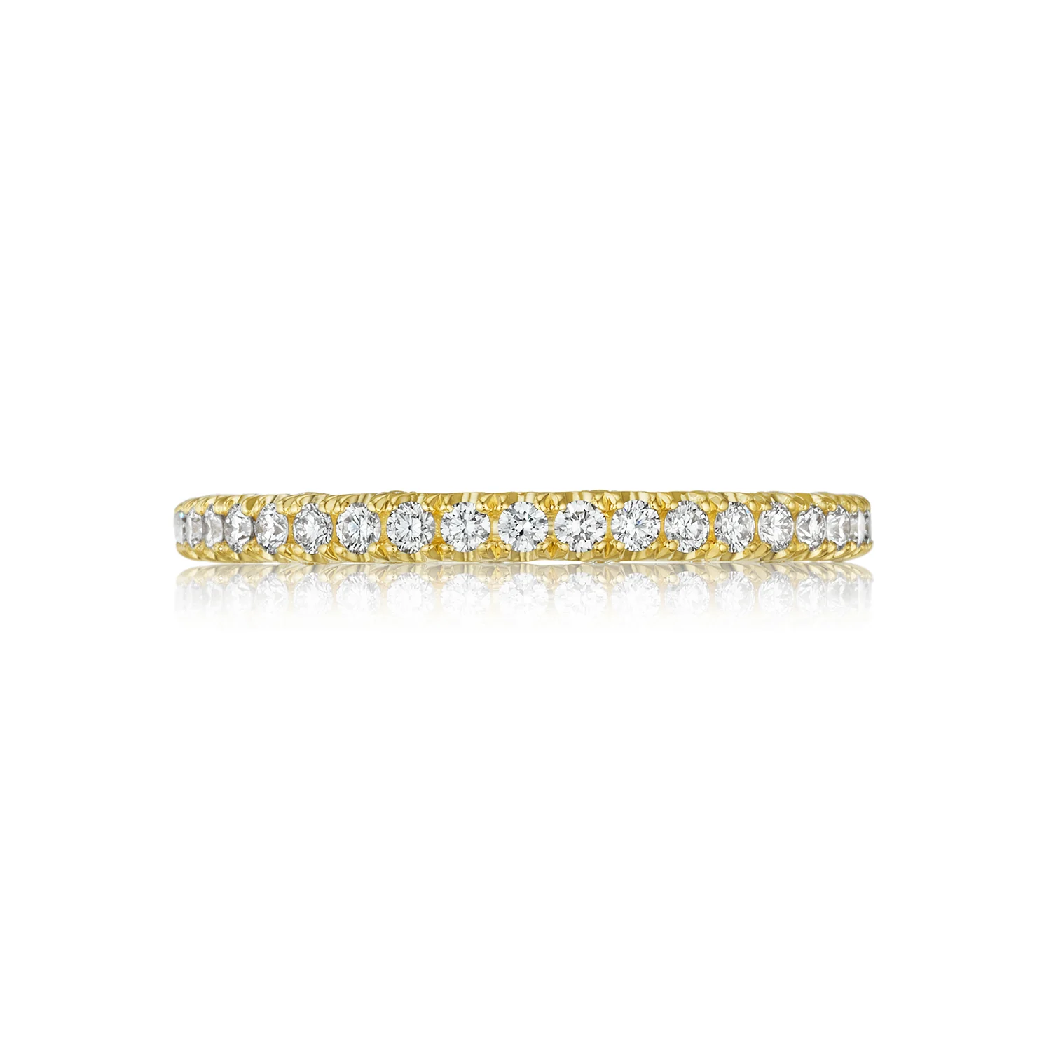 Tacori 18k Yellow Gold Petite Crescent Diamond Wedding Band (0.37 CTW) - Image 2