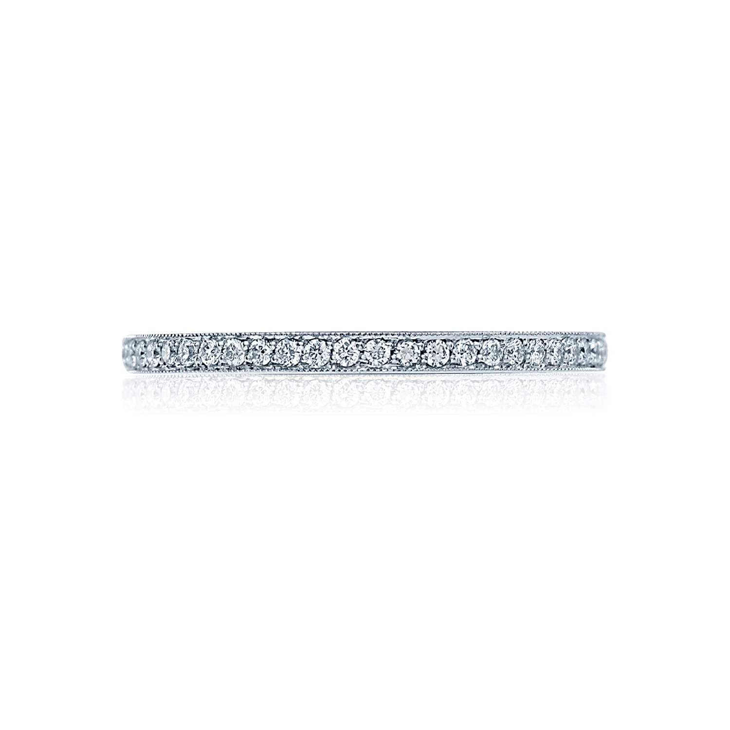 Tacori 18k White Gold Ribbon Diamond Eternity Wedding Band (0.39 CTW)